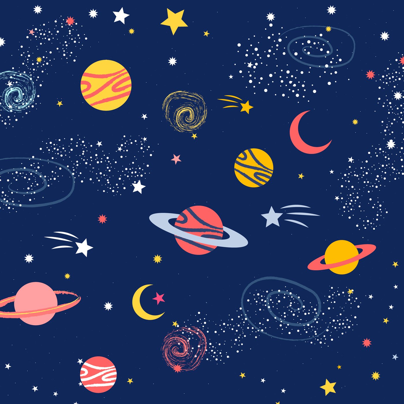 Outer Space Seamless Pattern