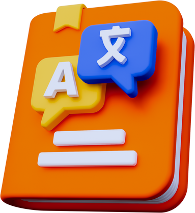 Language Book 3D Icon