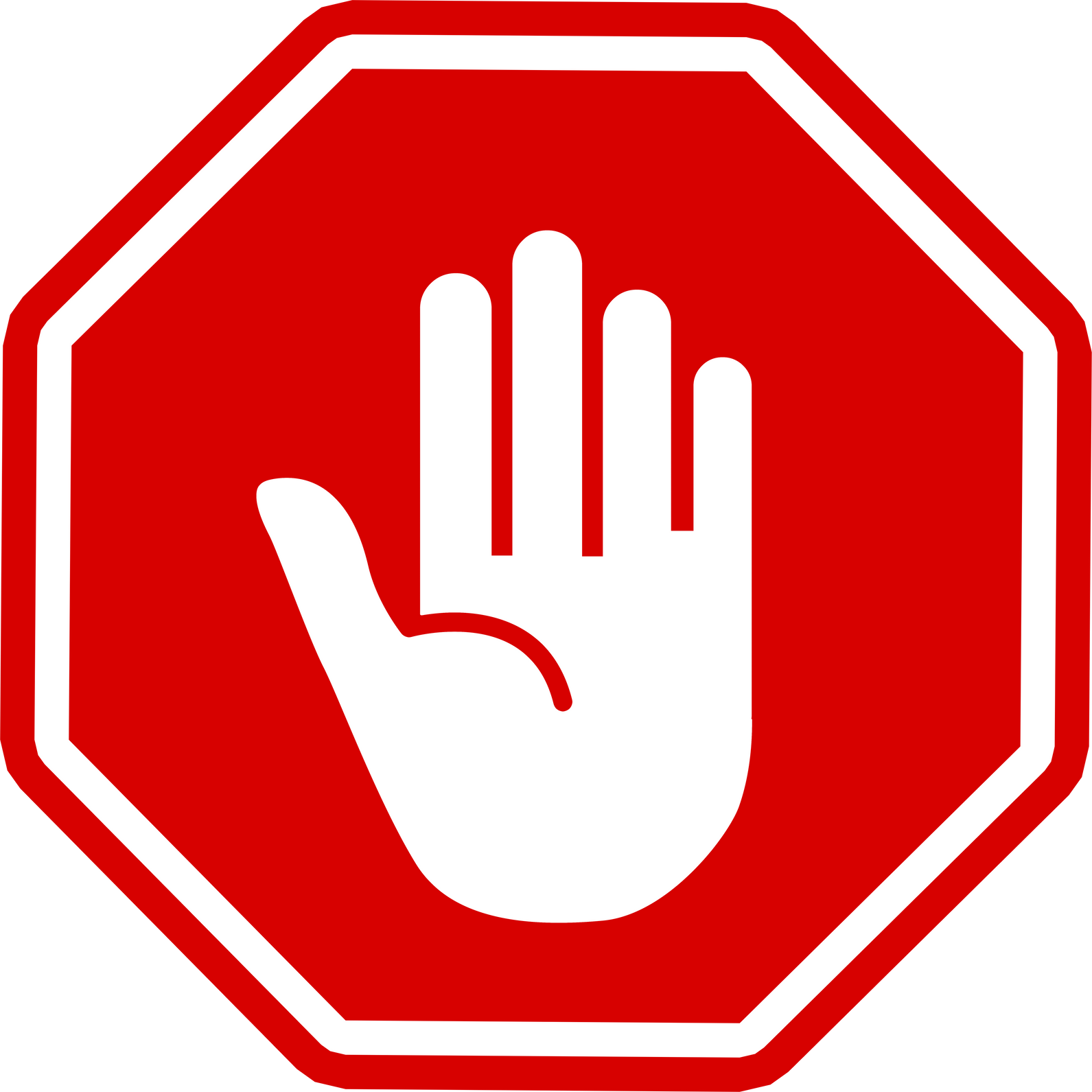 Stop Hand Gesture Sign Illustration