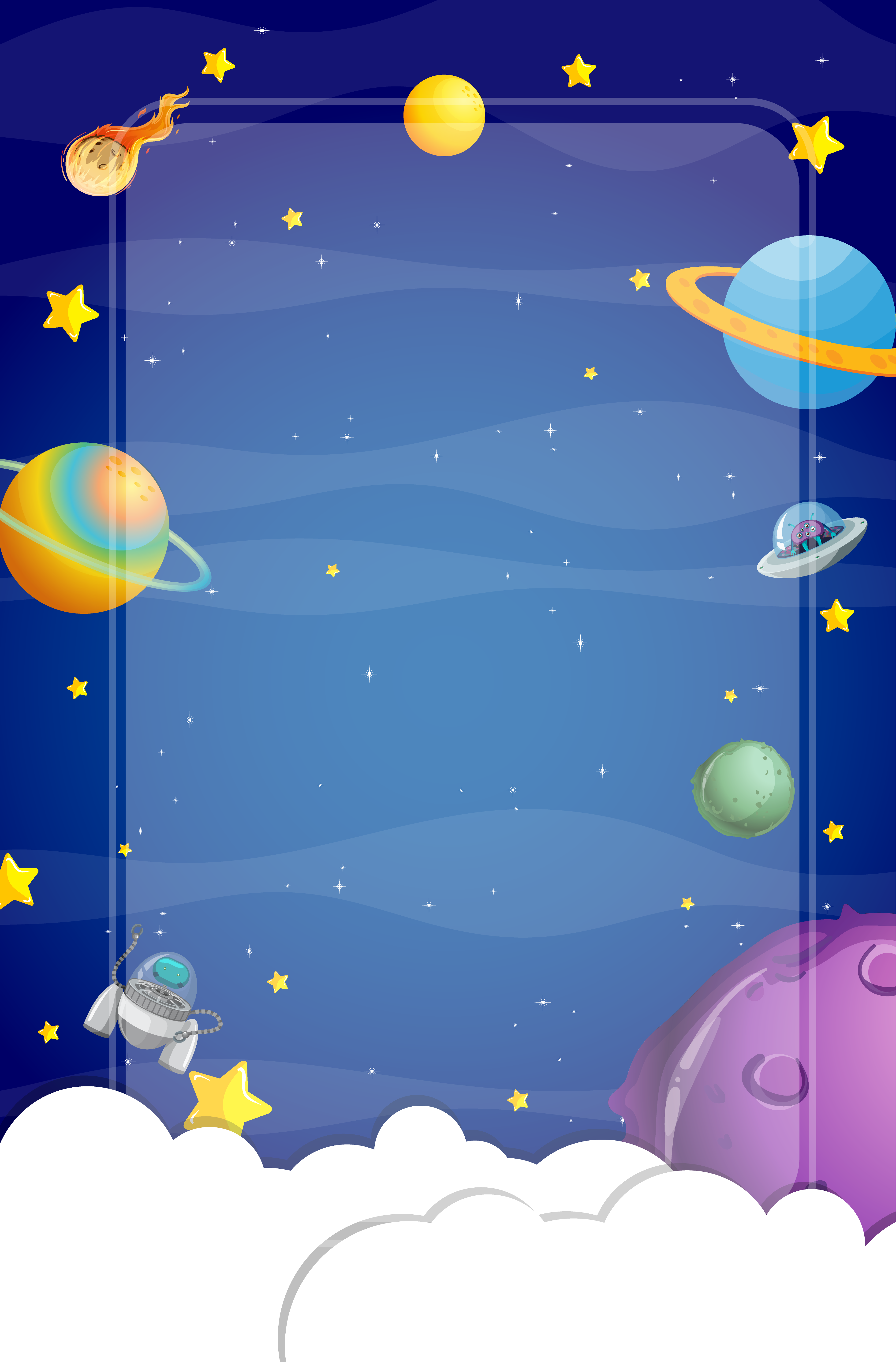 A Banner Outer Space Scence Background